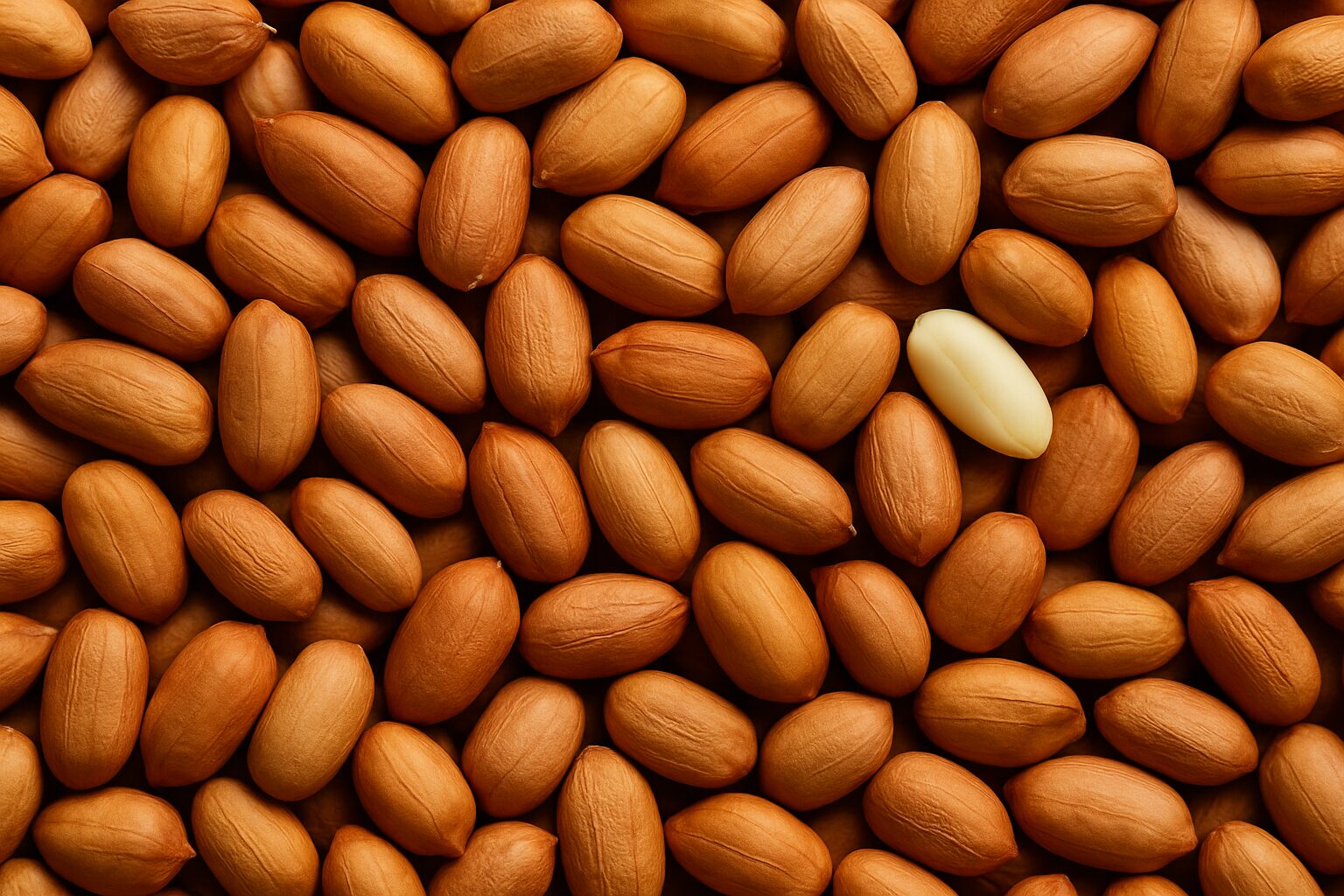 Ground nuts in hands ready for wholesale supply