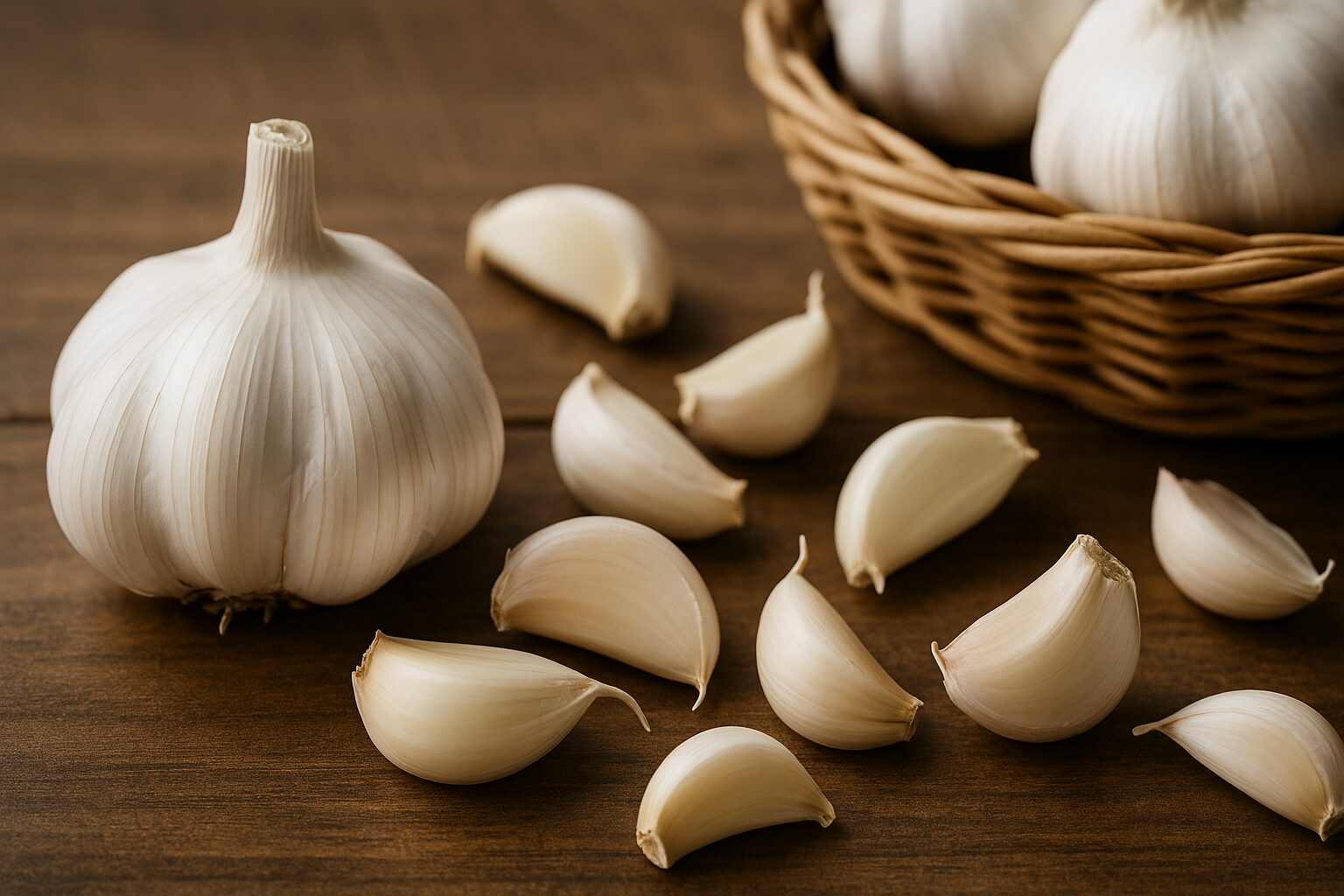 Bulk fresh white garlic ready for re-packers and wholesalers